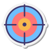 Target icon for forecast accuracy
